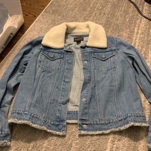 Club Monaco Sherpa denim jacket